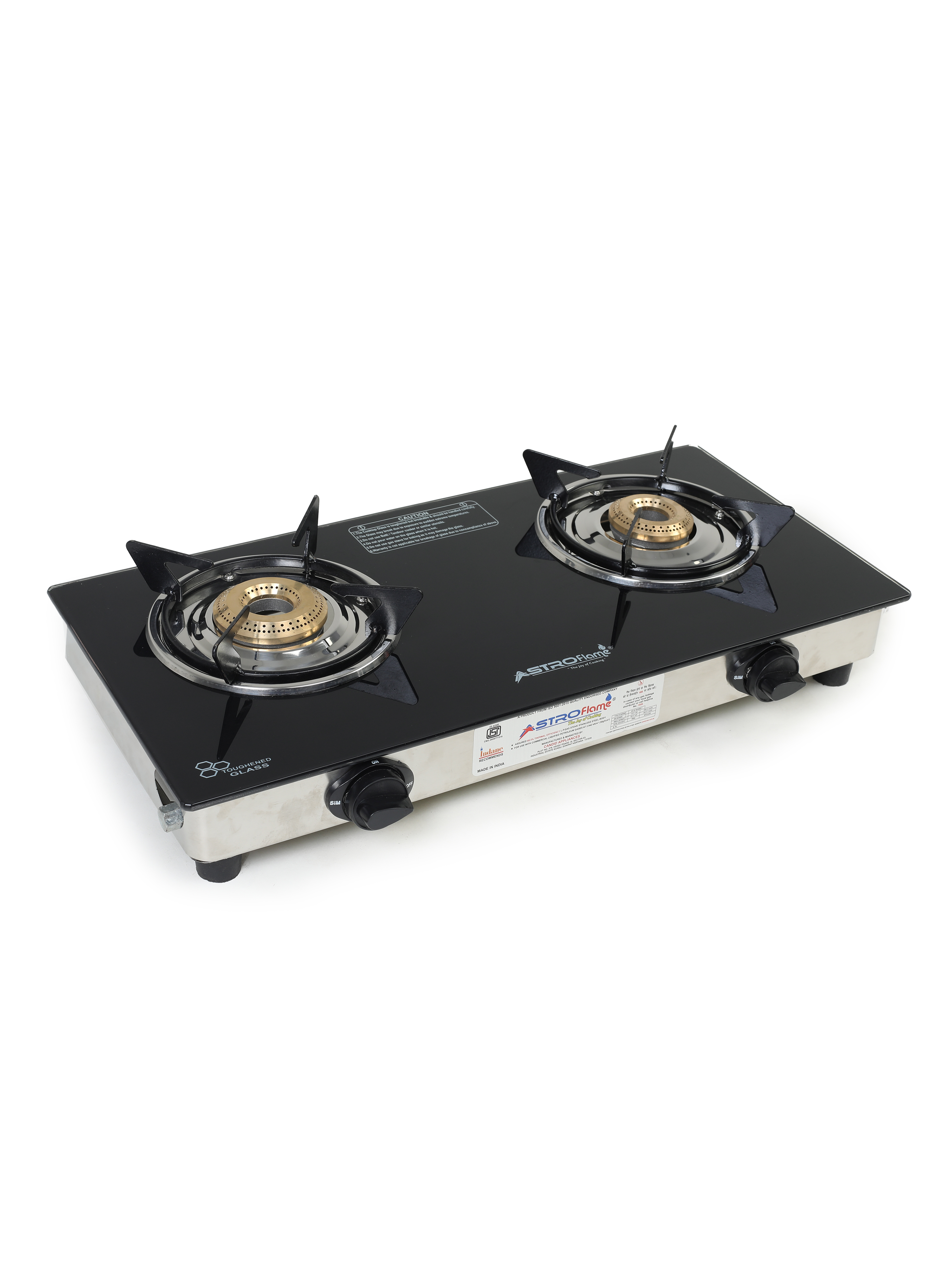 Astro flame Surya Junior Glass Manual Gas Stove  (2 Burners)