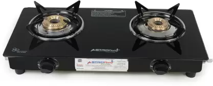 Astro flame Surya Junior Glass Manual Gas Stove  (2 Burners)