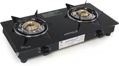 Astro flame Surya Junior Glass Manual Gas Stove  (2 Burners)