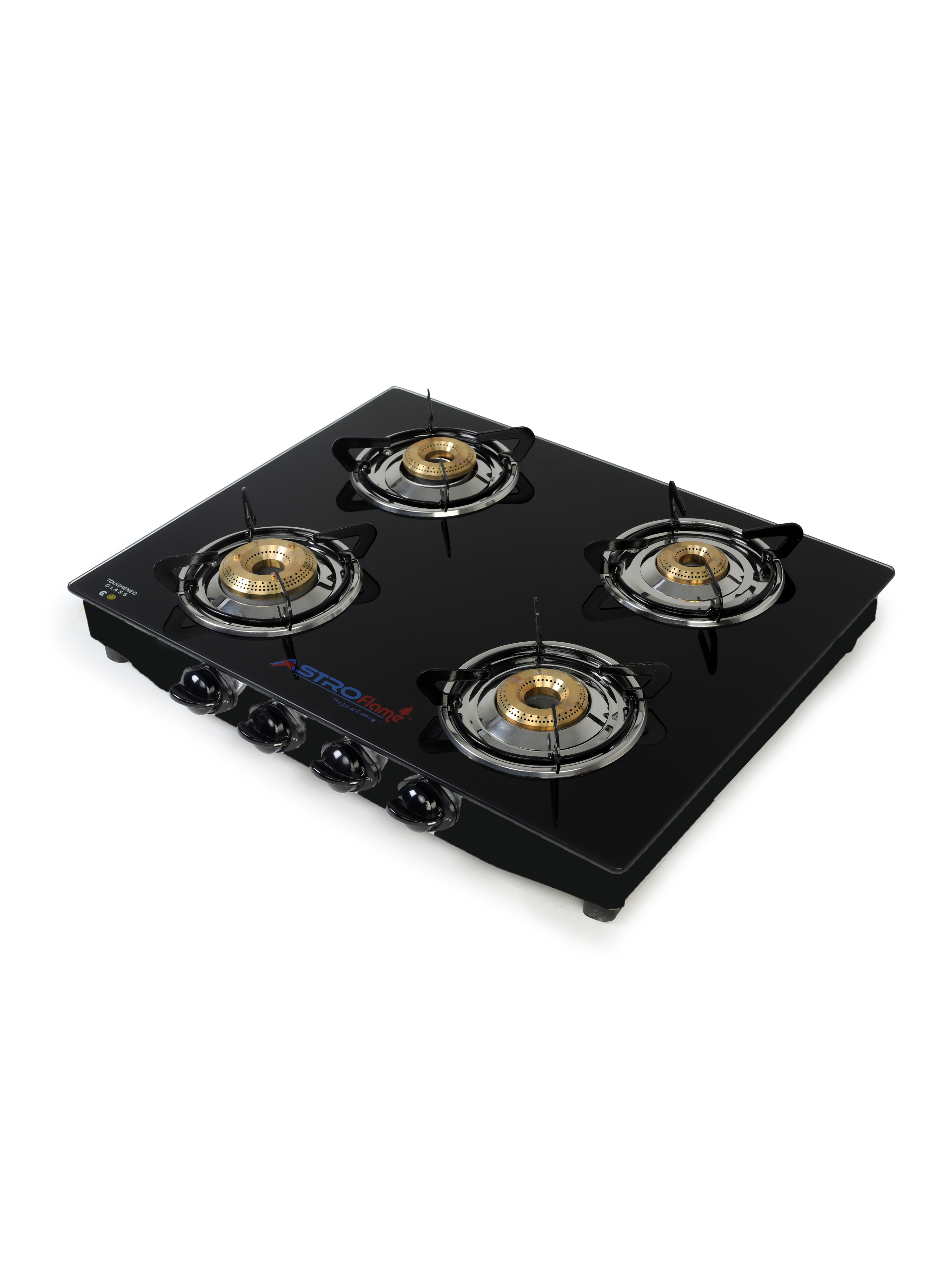 Astro flame Surya Quatro Black Glass Manual Gas St