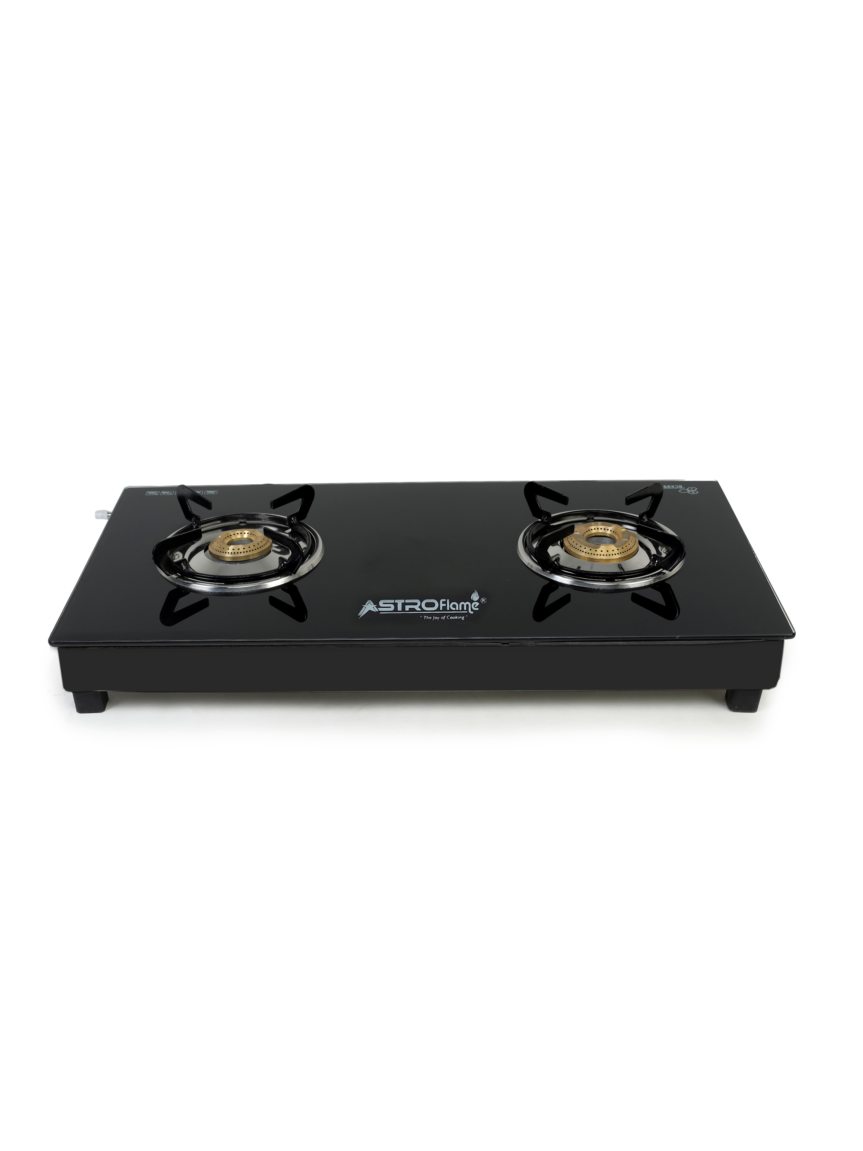 Astroflame Surya Plus Black Glass Manual Gas Stove (2 Burners)