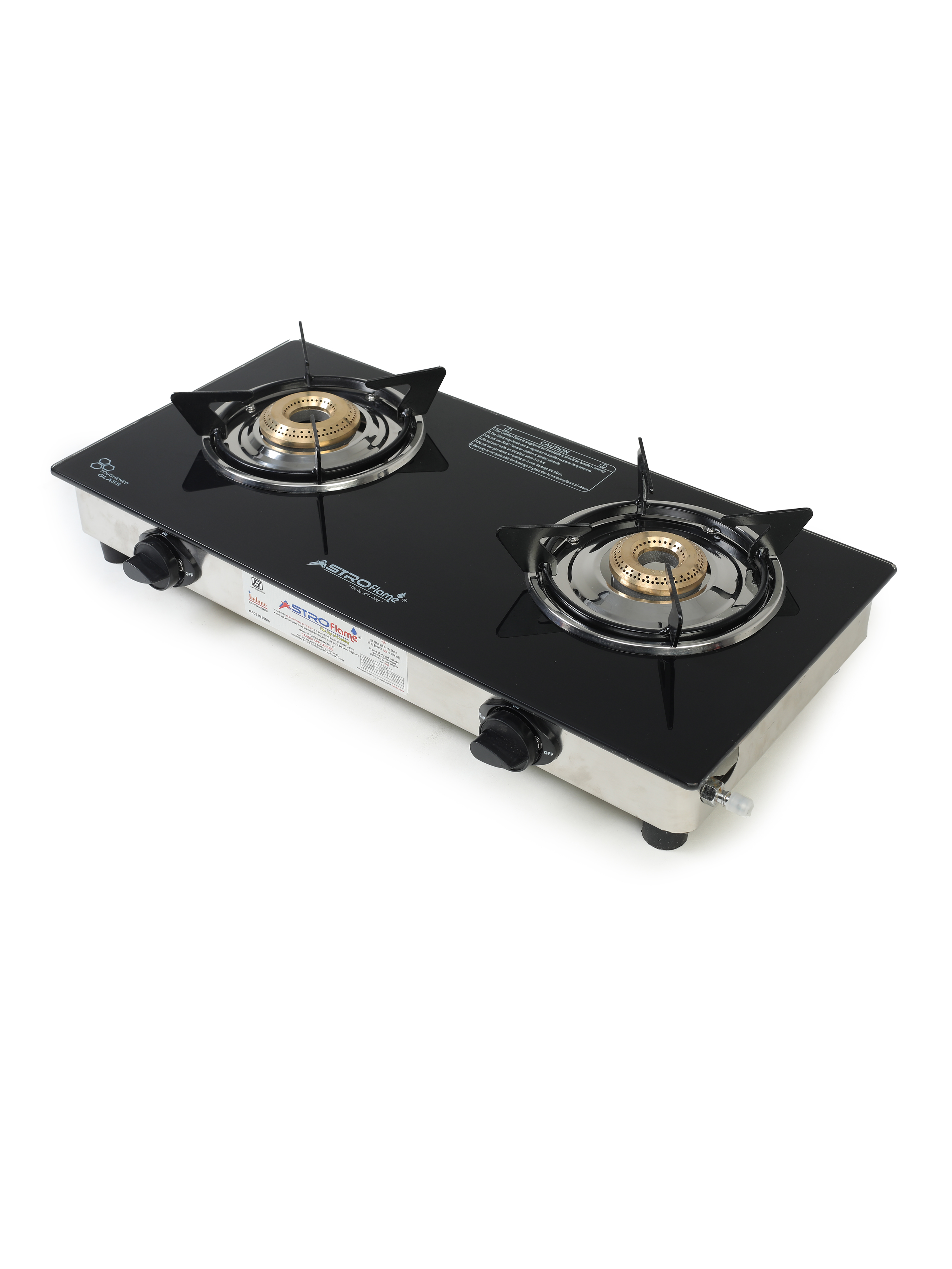 Astro flame Surya Junior Glass Manual Gas Stove  (2 Burners)