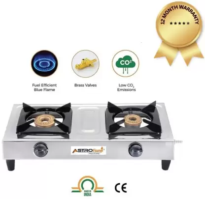 Astro flame Classic Stainless Steel Manual Gas Stove  (2 Burners)